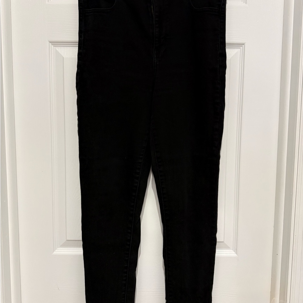 American Eagle Outfitters Women's Highest Rise Jet Black Jeggings 14